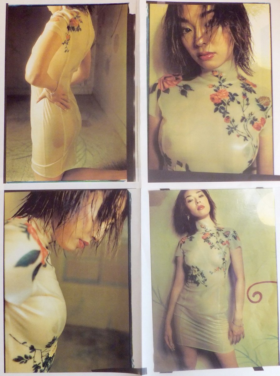ChieBesson's tweet photo. I made this PVC dress for a Japanese actress back in 2000. Painted the flowers with acrylic paint. I was pleased with it especially for the time-frame I was given! It made a star in this photo-book of hers and she thanked me personally. 😉 #costumemaking #seamstressing #pvcdress https://t.co/rtuSzEDYUm
