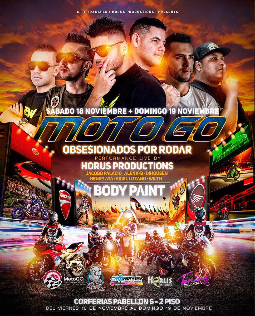 djwilth's tweet photo. Amig@s Nos Vemos el 18 y 19 de Noviembre en #MotoGo en #Corferias Pabellón 6 Piso 2
#HorusProductions #ElectronicMusic #Groove #Music #Wilth #Dj #LiveDj #ShowDj #Models #Motos https://t.co/FSxqDtyLJI