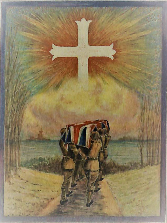Adelphi_UASC's tweet image. For #RemembranceDay and #VeteransDay an illuminated page by WWI veteran Ernst Clegg from In Flanders Field (1921).