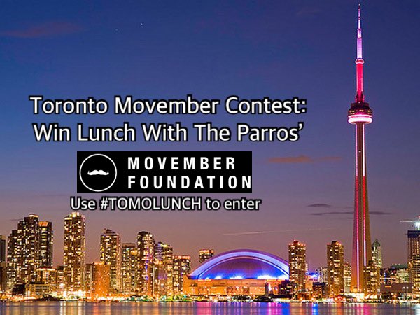 Do you live in Toronto? Want me and Tiffany to buy you lunch on Monday? Donate $25 for a chance to win! us.movember.com/donate/payment… @MovemberCA