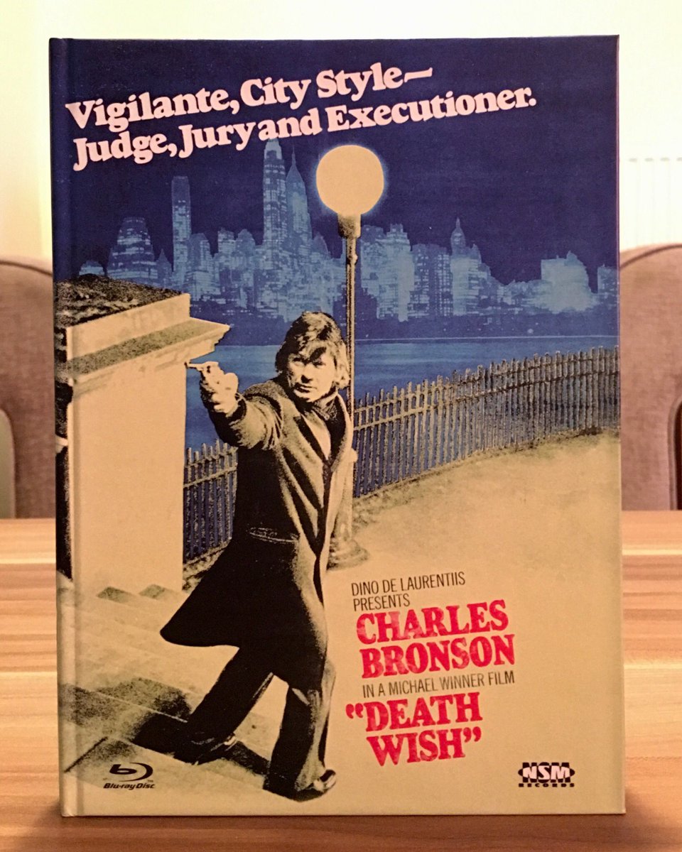 stephenwilson04's tweet photo. Death Wish on blu-ray (with the classic artwork) from NSM Records #CharlesBronson #DeathWish #MichaelWinner #PaulKersey #vigilantemovie #bluray #NSMrecords #mediabook https://t.co/uhkzumKR2B