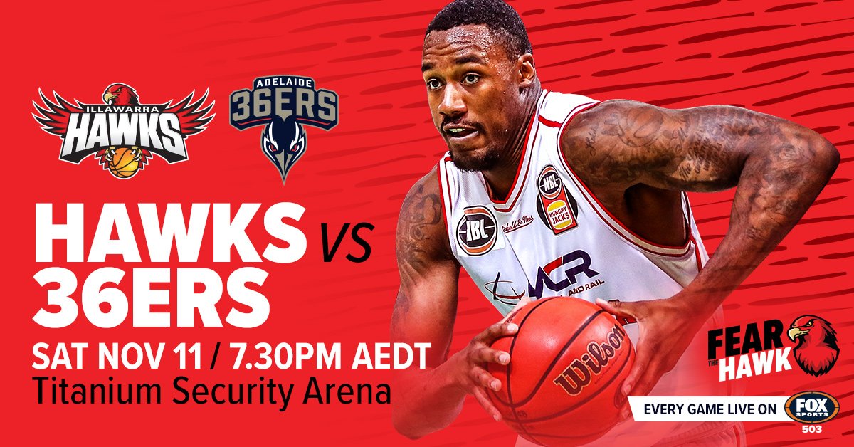 illawarrahawks's tweet photo. It's GAMEDAY #HAWKHEADS!
We're in Adelaide ready to take on the 36ers
Catch the action live on @FOXSportsAUS 503 at 730pm AEDT
#FearTheHawk https://t.co/xVnVolSsJF