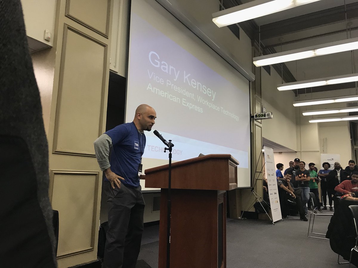 Gary Kensey representing American Express! #NSHackathon17