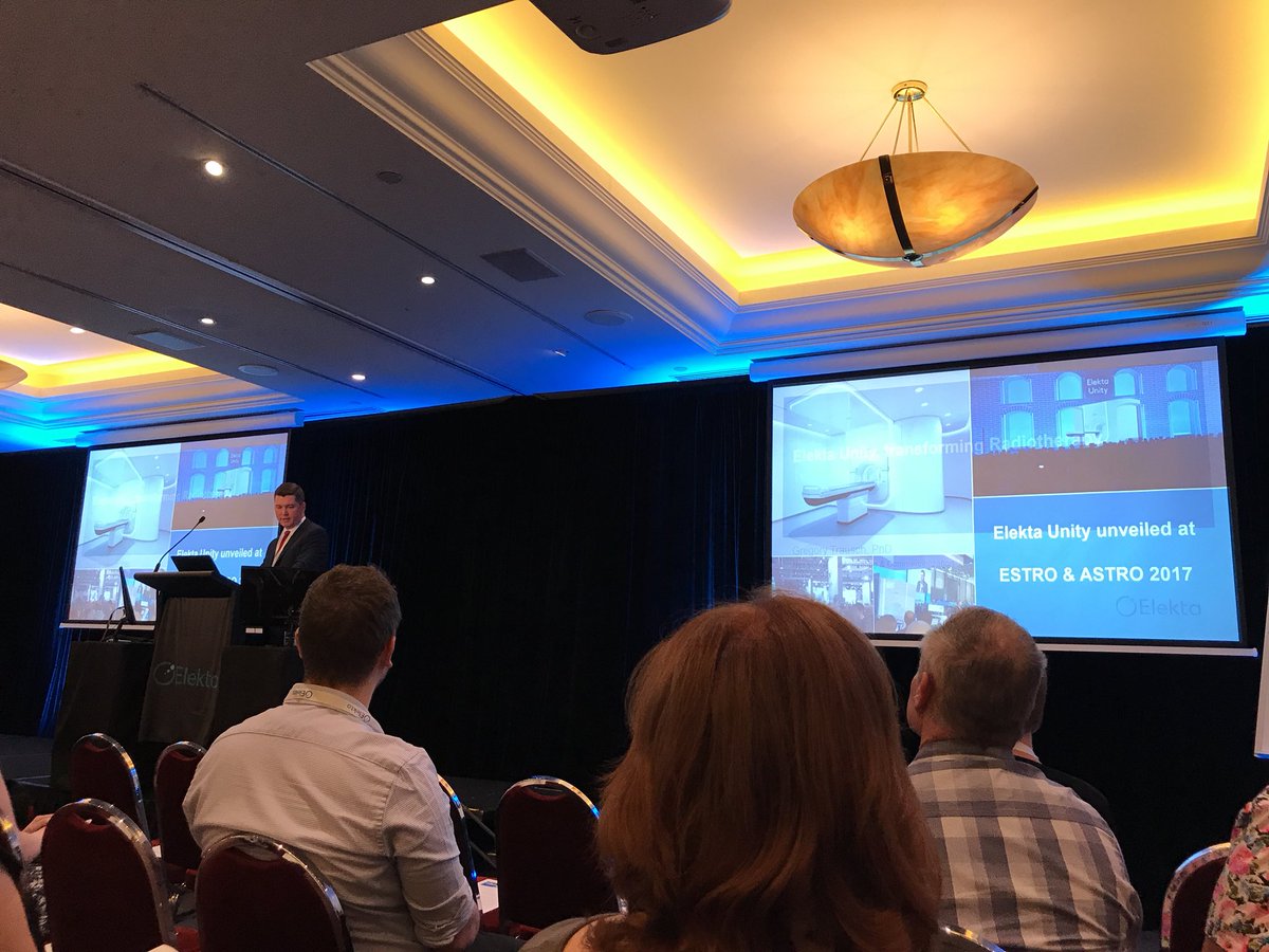 Nasreen_Kaadan's tweet image. #Elekta users meeting kicks off with a sales pitch for #ElektaUnity, bringing MRI and #linac technology together.