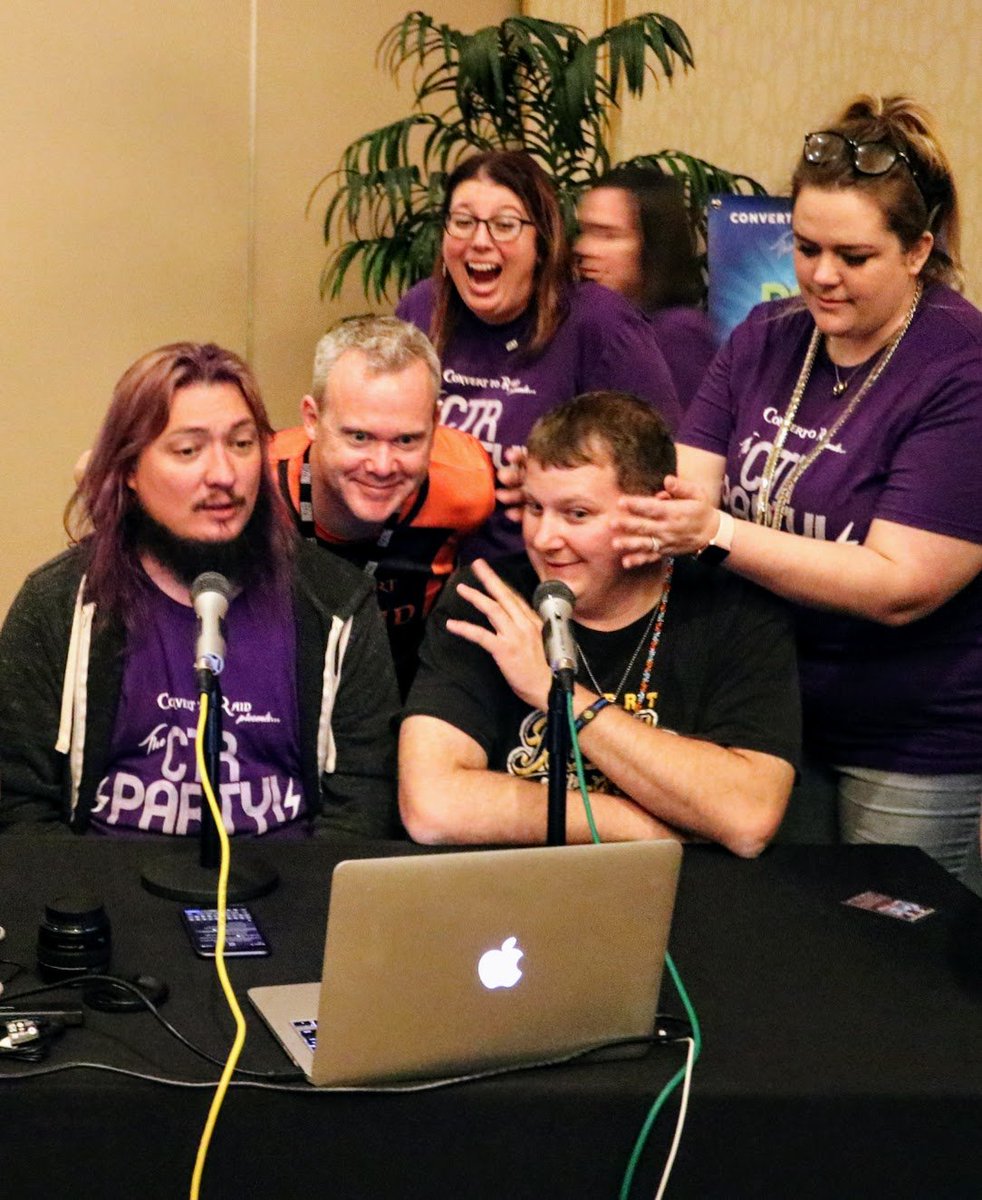 battlepanda_au's tweet photo. The @TheCTRParty team in action, keeping things serious.

PS @PatKranes's expression!
PPS @karolinaapop keeping @MarconinWoW track
PPPS Hold it together @JulesRPG

#Blizzcon2017 https://t.co/GZxoHqb3rk