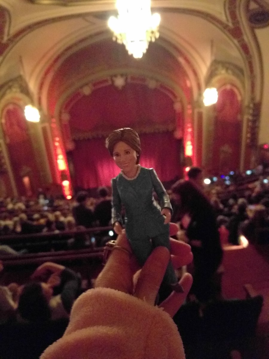 LittleHillaryRC's tweet photo. waiting for the real thing... @HillaryClinton you did not disappoint last night in MKE. you're fabulous. (and you even matched @LittleHillaryRC!) #thankyouhillary #stillwithher #foreverwithher https://t.co/Q9jGndyGtL