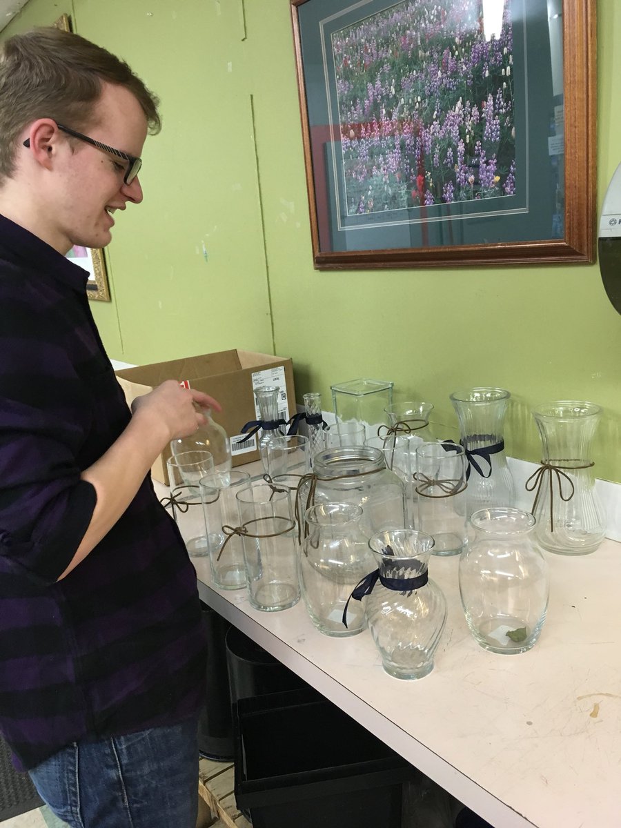 bitterrootfs's tweet photo. Wow! Look at all these recycled vases... you can bring your old vases in, and we’ll donate to charity for you. This month’s charity is the Humane Society @myhswm https://t.co/YxUWKMwK3I