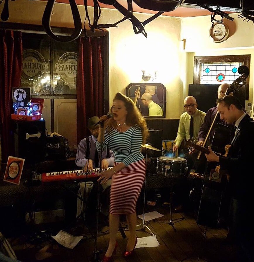 LulatheBeBops's tweet photo. TOMORROW NIGHT. Junction, Otley. From 9pm. LIVE. FREE. Lula with half BeBops half Hailbails! @Hailbailsbop #Otley #JunctionInn #rocknroll #swing #BeBops #lulaandthebebops @RockinRTs https://t.co/OBiUJQ6Xxl