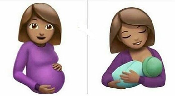 euoalien's tweet image. A mulher do emoji deu á luz ao seu bebê, que emojionante