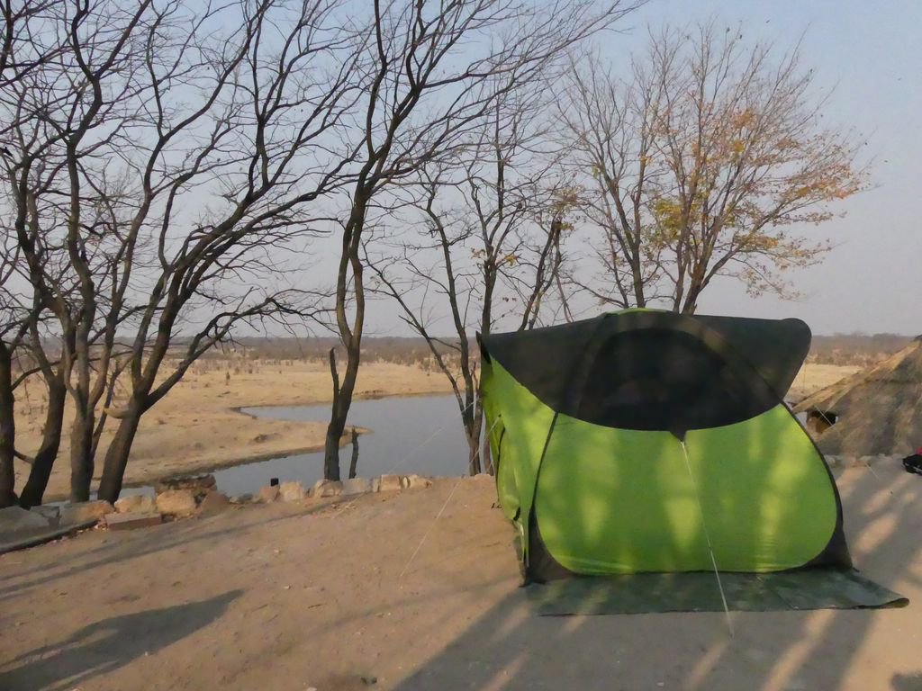 Tell me again how this nylon tent keeps out lions, hyenas and other hungry animals with sharp teeth while I'm sleeping? Me rethinking the cost of renting a caravan... too late. Darling, please stop snoring. They might hear you. #EpicZimbabweJourney <a href="/IFWTWA/">IFWTWA</a> @HwangeBushCamp