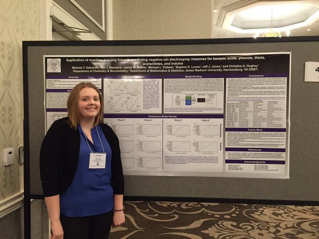 jmuinorganic's tweet photo. @JMUChemistry @ionMS_JMUchem student Melanie gave a great poster at #SERMACS2017 https://t.co/GRM5gN8rO4