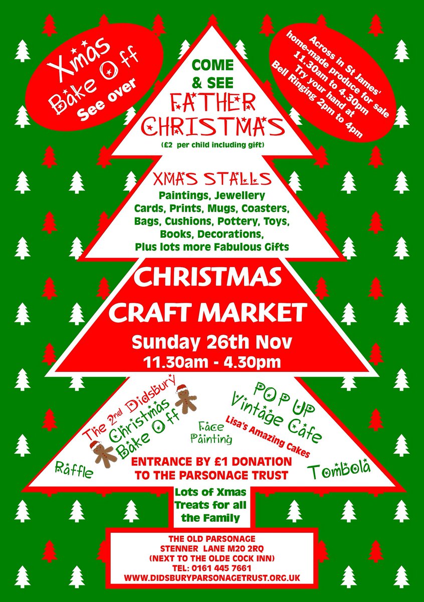 clarehowarth1's tweet photo. @clandestinecake I’m organising ‘The Great Didsbury Christmas Bake Off’ Sun 26th Nov 11.30 the Parsonage Xmas Craft &amp; Father Xmas. Have a go -you &amp; your family. Lots of fun for the family
all age groups. All information on Eventbrite
https://t.co/RXUqNXP12i
Strictly Amateur cooks https://t.co/hnWucoflwK
