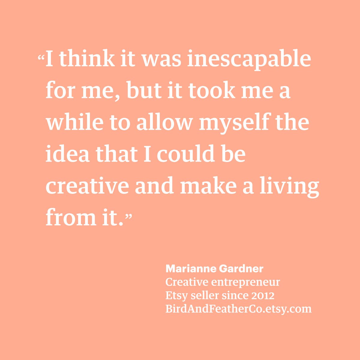 EtsySuccess's tweet image. “I have this natural entrepreneurial spirit,” says Marianne Gardner, owner of terrarium-kit company Bird and Feather etsy.me/2hpgogf
