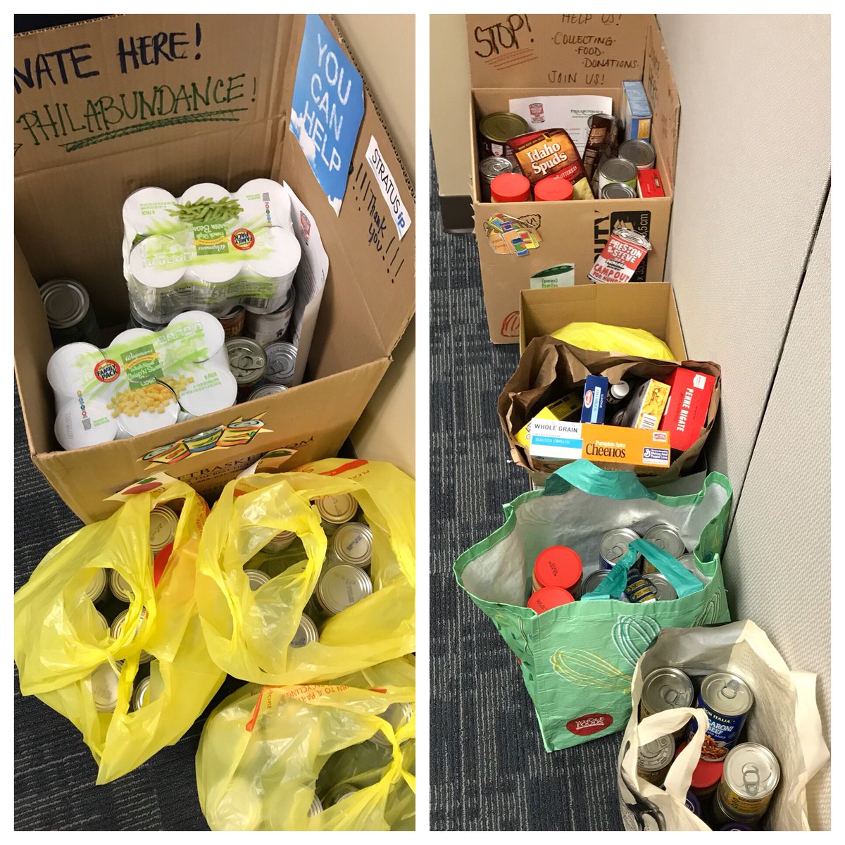 britjanes's tweet photo. My heart is so full! Our team is kicking ass!!! 

 #StratusipVolunteers #StratusipandPhilabundance 
#CampOutforHunger #WMMRrocks #PrestonandSteveShow #Stratusip #Philabundance #DoGood #CampOut #TisTheSeasonToBeGiving #ThankYou https://t.co/kyvJbSuijK