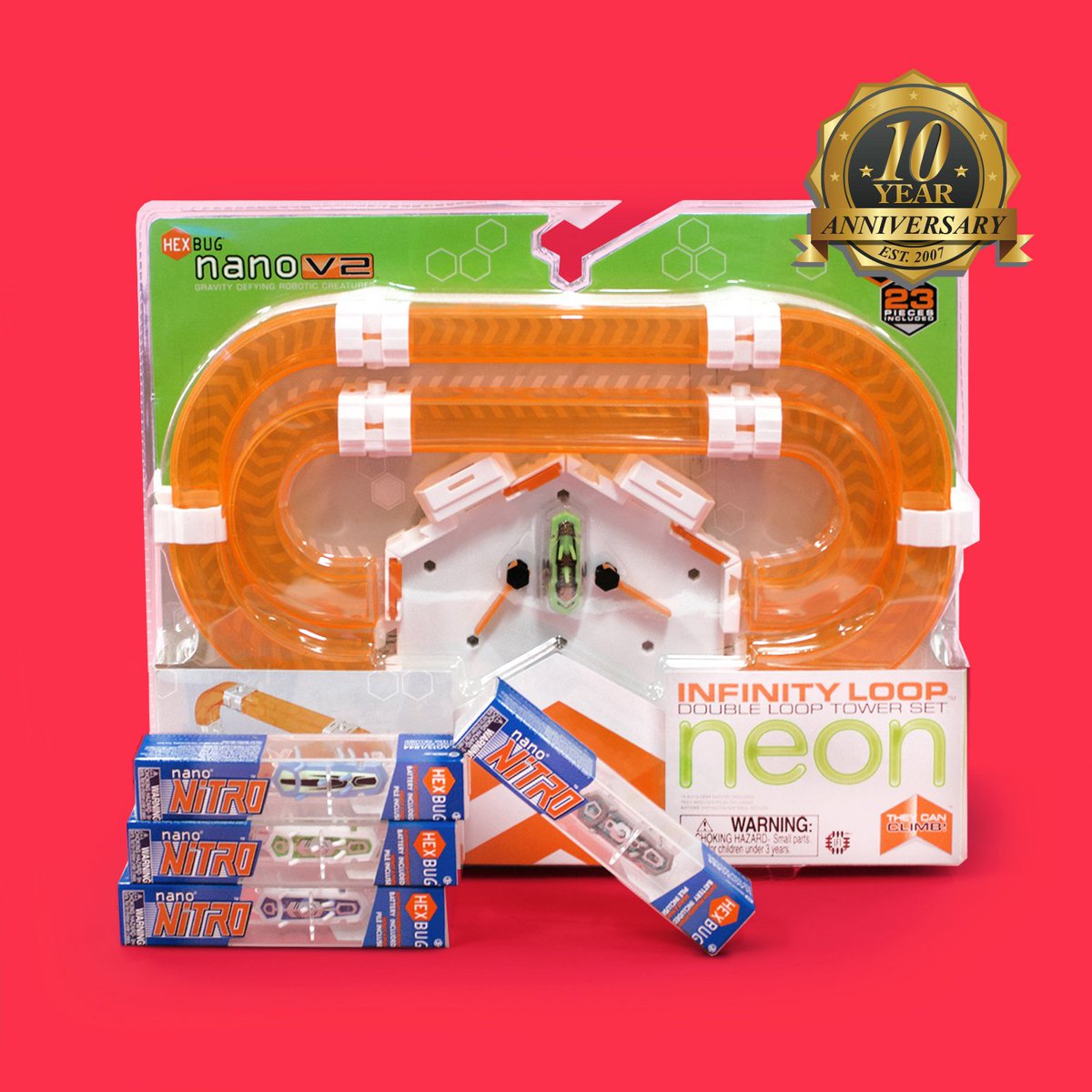 hexbug nano v2 neon infinity loop