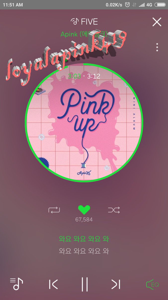 loyalapink419's tweet photo. @ApinkChart ● 171111 screenshot #ApinkChart_StreamUP https://t.co/a0AhLIyogm