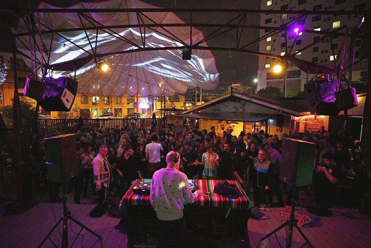 The @juanmaclean warming up the dance party at @cheerupcharlies tonight | @marginwalkertx @sosfesttx #do512 📷 Chris Massara
