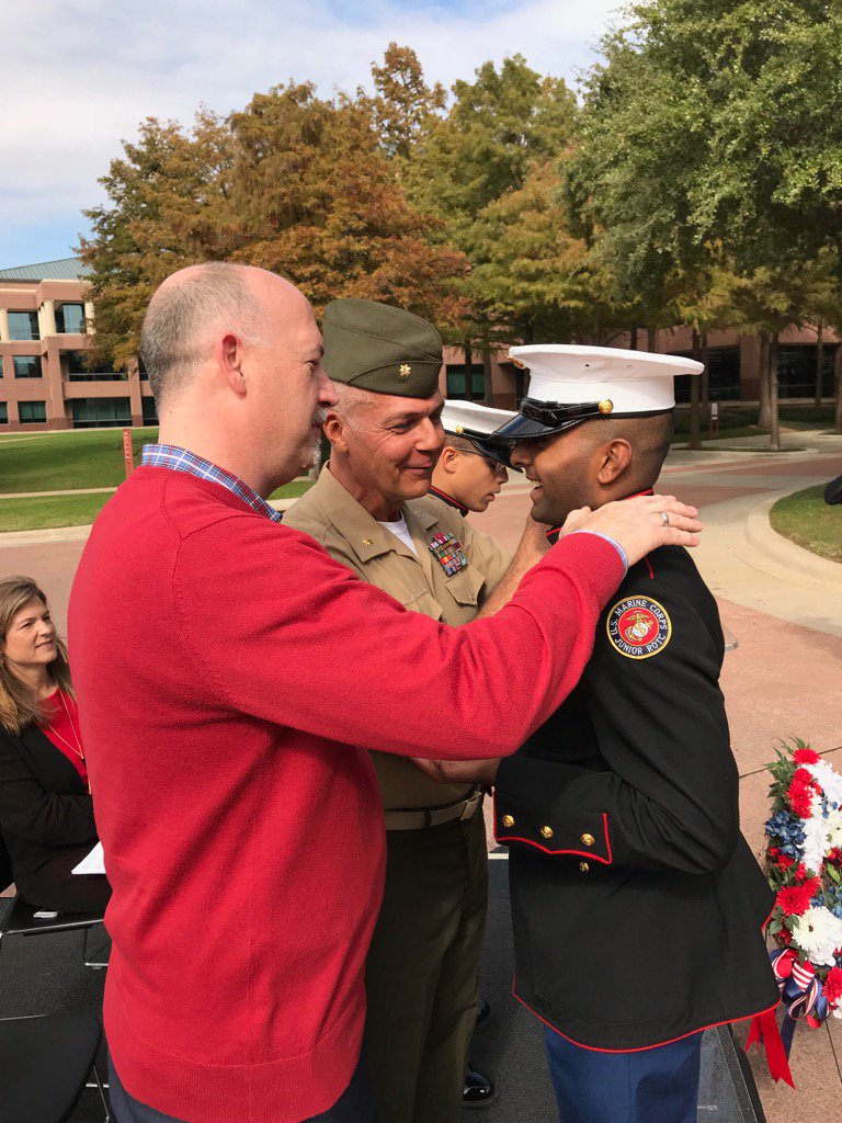 Happy Veterans Day to those who served! Great event at JCP Home Office with Marine Vet an EVP of Strs Joe McFarland.