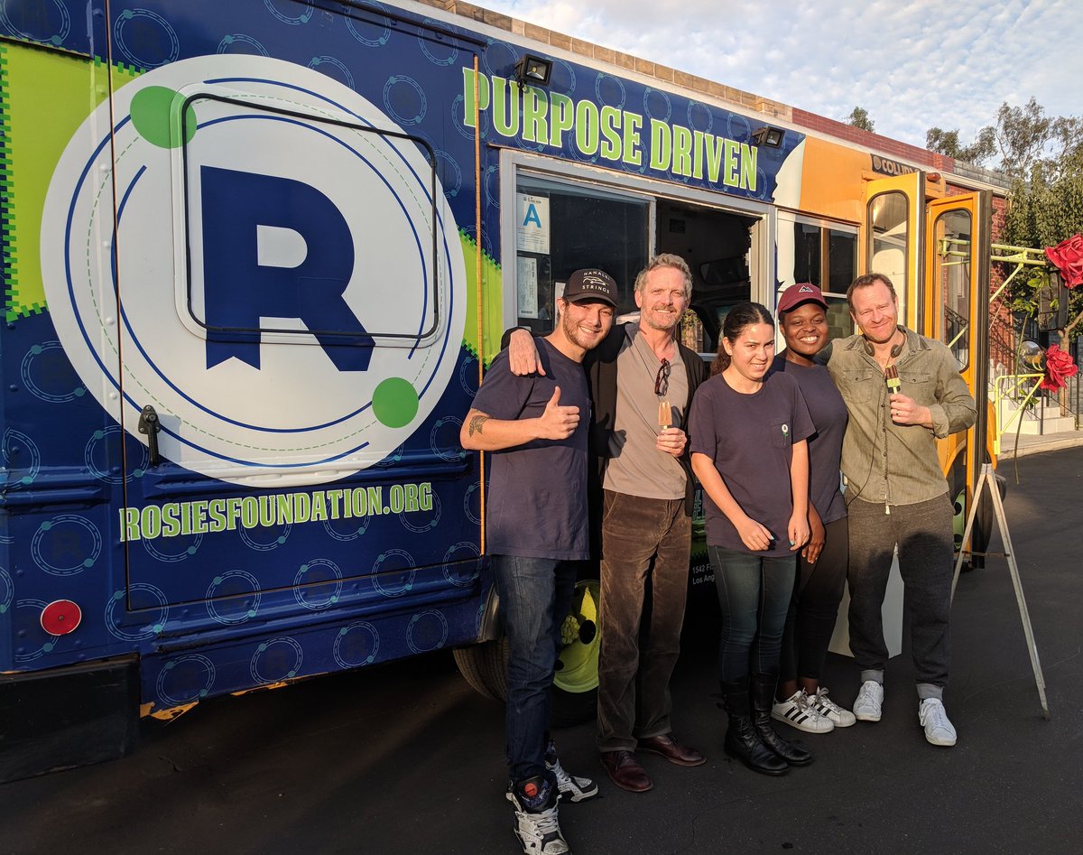 NobodiesTV's tweet photo. Thanks @ROSIESjobs for stopping by the set with delicious treats! They also create jobs for people with diverse abilities. Win-win!!! #ready4rosies #runthebus #tgif #yummytown https://t.co/r8xaqZoC9A