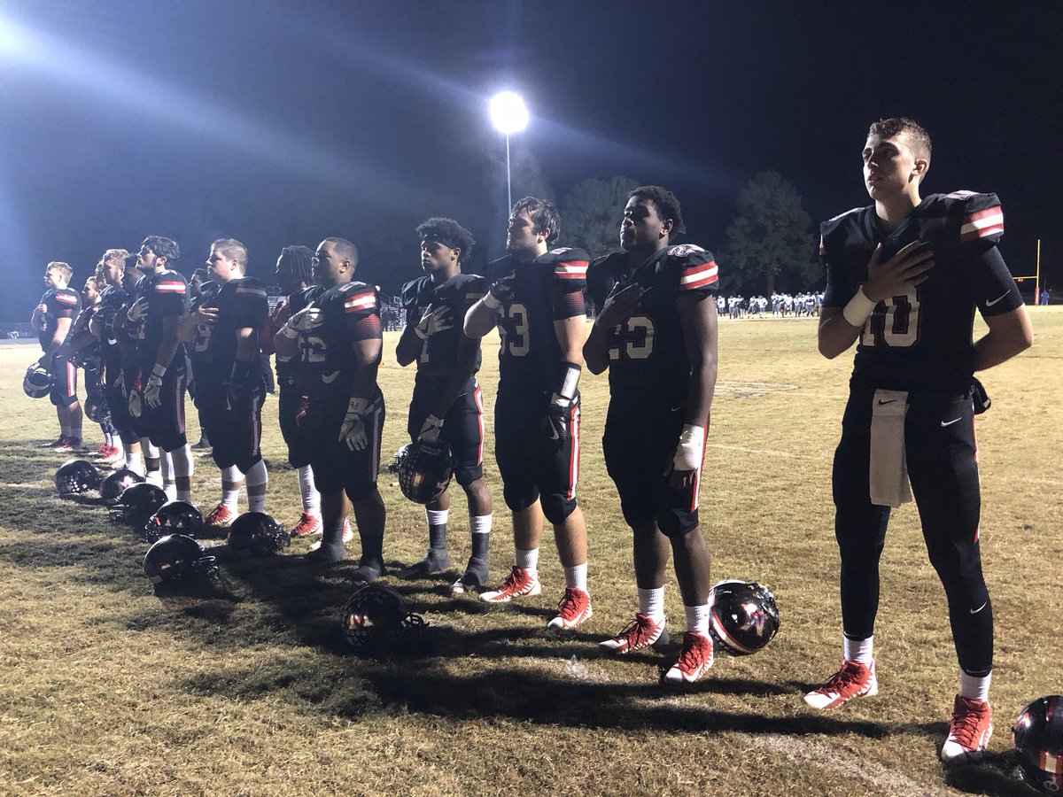 Many High honoring Veterans Day, playing Proud to be an American whilr every single player shook local vets hands. Great moment!! <a href="/coach_jcurtis/">Jess Curtis</a>