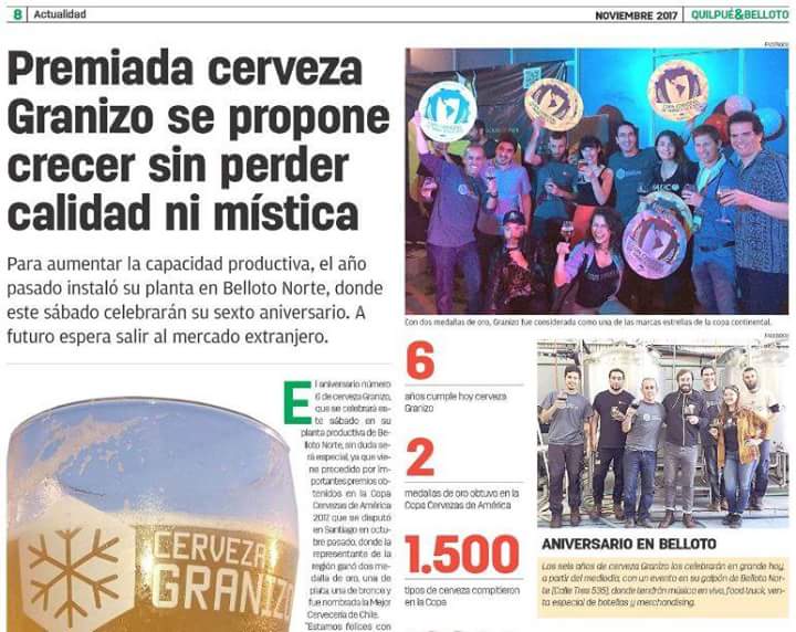 Premiada @CervezasGranizo se propone crecer sin perder calidad ni mística goo.gl/dbZ1cU via #EmolValparaiso