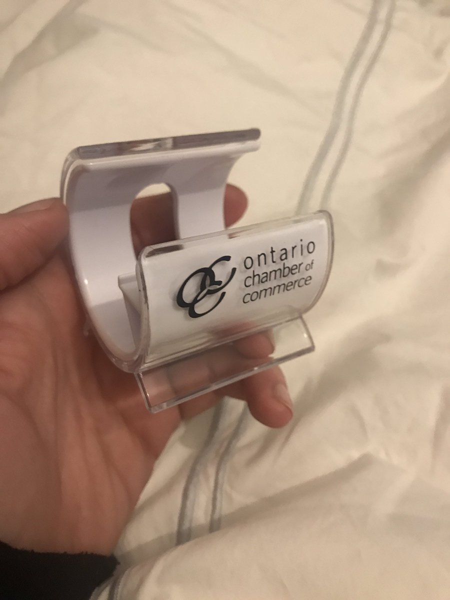 ActuaCEO's tweet photo. @OntarioCofC thanks for having me speak this week. Please solve the mystery and tell me what this is!? #mysteryswag #OES2017 https://t.co/ipXlD9EQhH