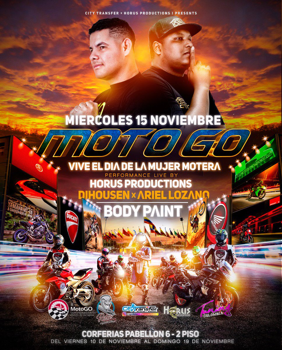 perea_tatan's tweet photo. Miercoles 15 nov @Horusproductio1 #mujermotera #corferias #horusproductions #MotoGO https://t.co/iobVFhLI1n