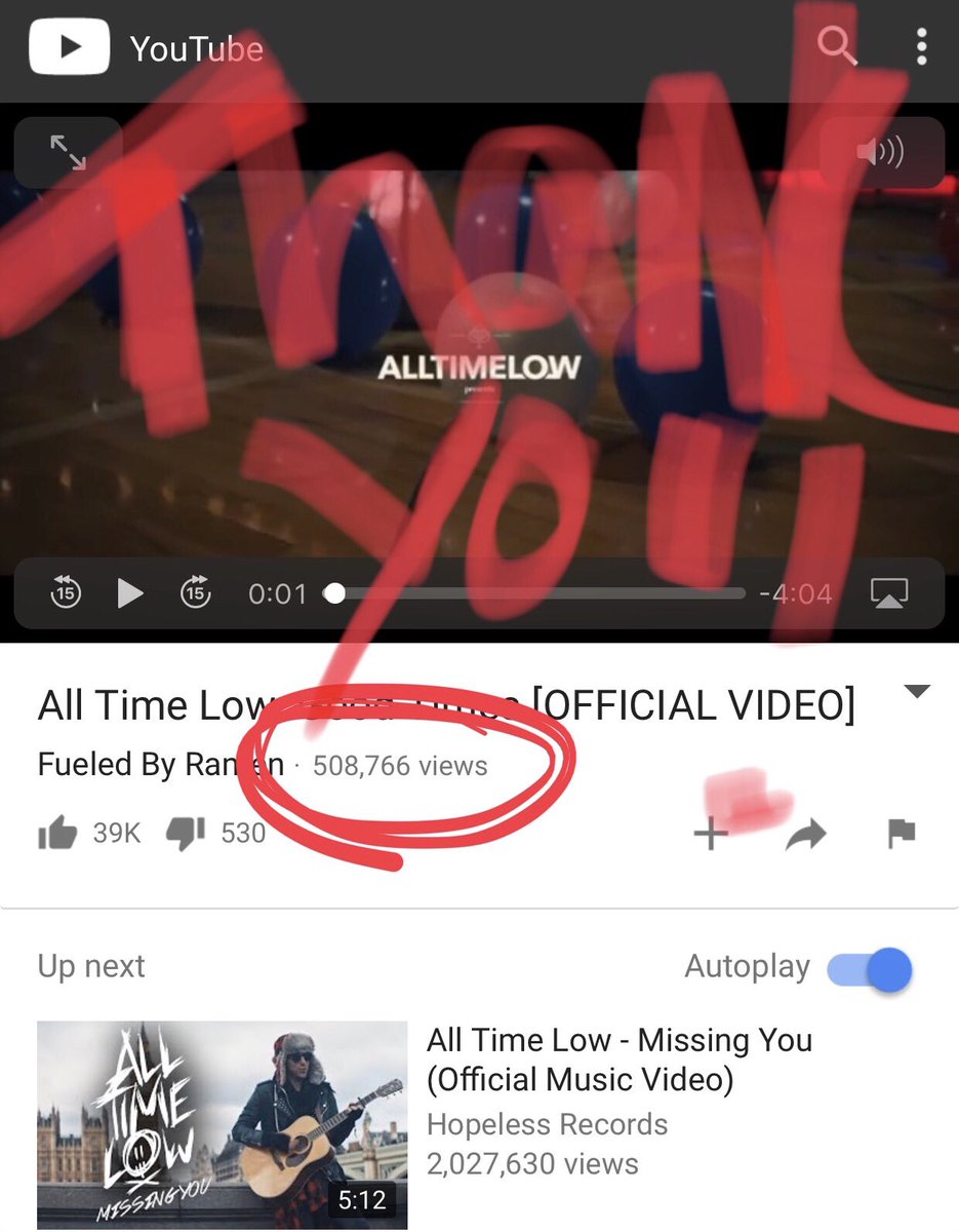 AllTimeLow's tweet photo. Good Times passed half a million plays today! Wanted to say a huge thank you to everyone of you who has watched &amp; shared the video so far! Love you! #ATLGoodTimes https://t.co/DpHhtUh4HB