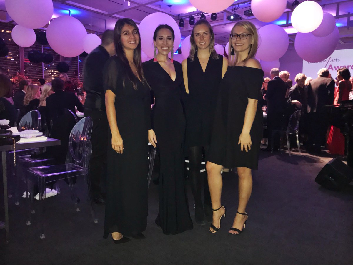 burstyninc's tweet photo. The @burstyninc communications team at the 39th Annual @BusinessftArts Awards Gala last night! #BftA #BusinessForTheArts https://t.co/vMkyUOCMAD