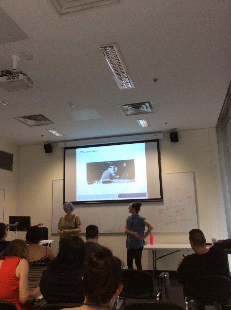 clareifications's tweet photo. Librarian and social worker powers combined (through narrative) to work with and support young LGBTIQA+ people #ahhc2017 https://t.co/cRsrrXOCvw