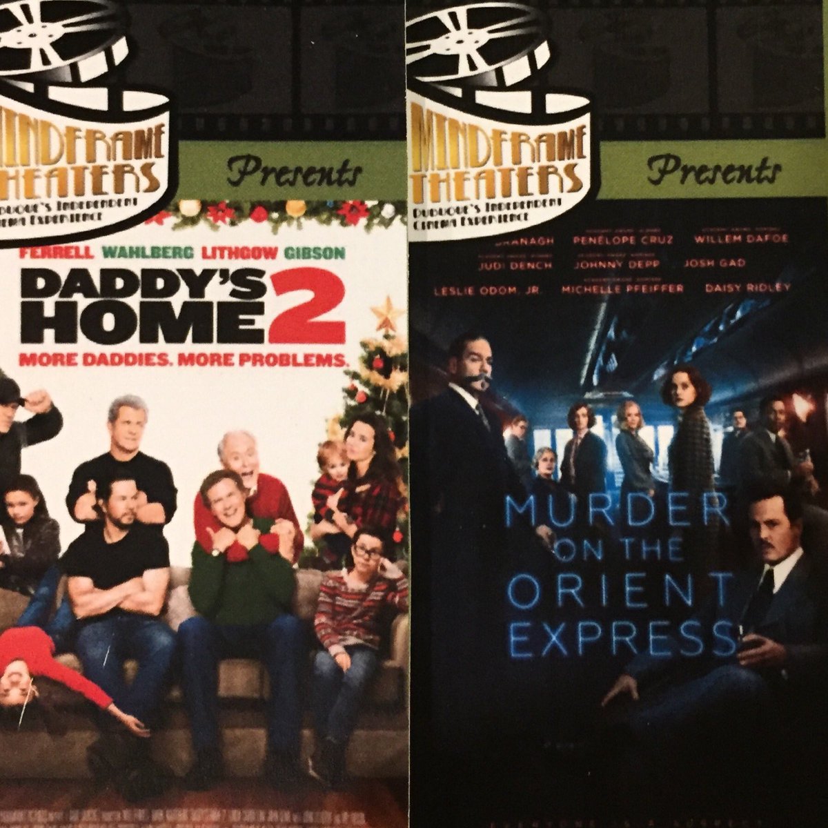 MindframeTheatr's tweet photo. #DaddysHome2 and #MurderOnTheOrientExpress now playing!! #DaddysHome @KennedyMallDBQ https://t.co/Au11dnf968