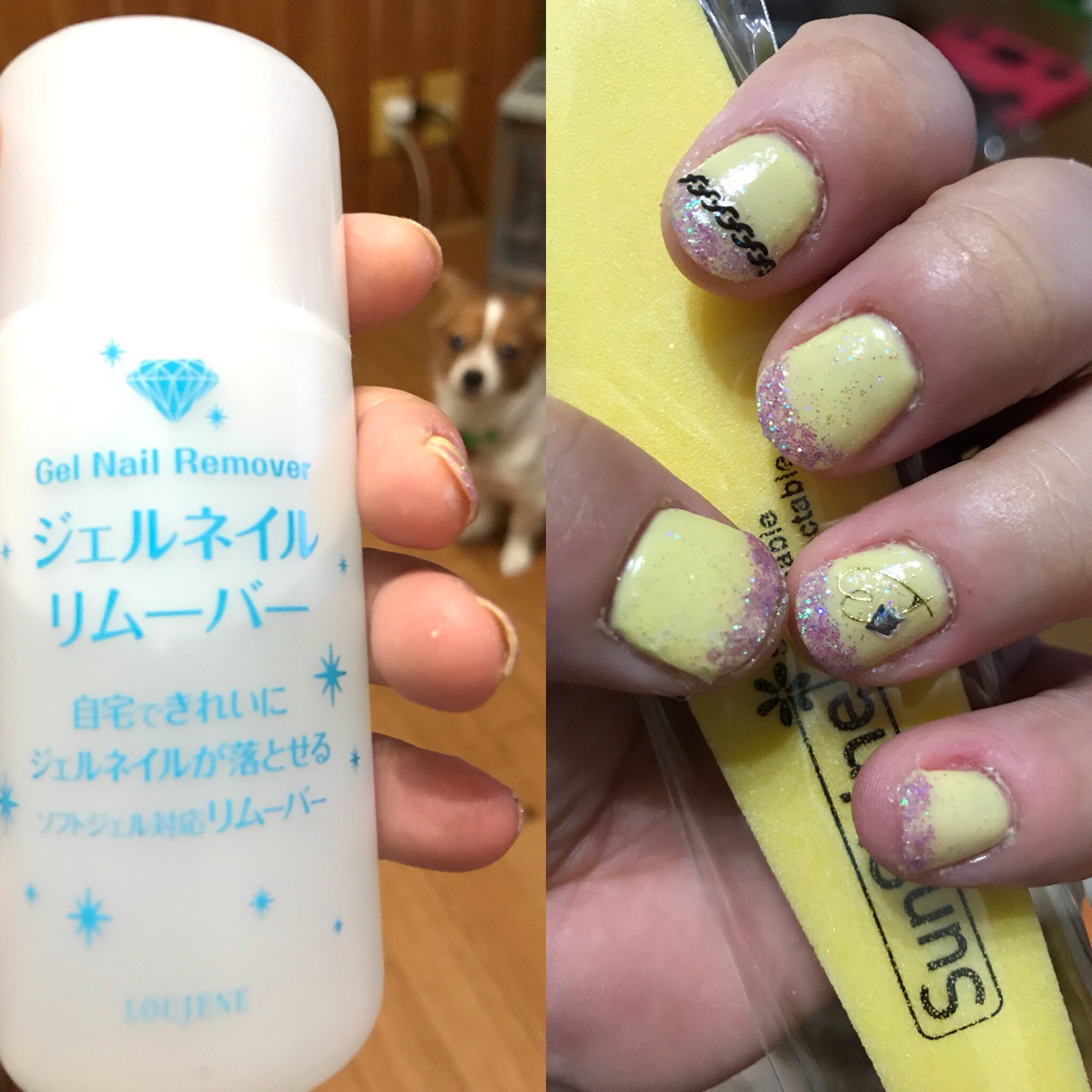 Tomoちん 40 キャンドゥ 100均 にジェルネイルリムーバー あったから買ってみた 機能を確認するのに使ったら 普通に使えたので ネイルもやり直ししてみた センスねーなwww キャンドゥ ジェルネイル 初心者 ２回目 セルフ センスzero T Co