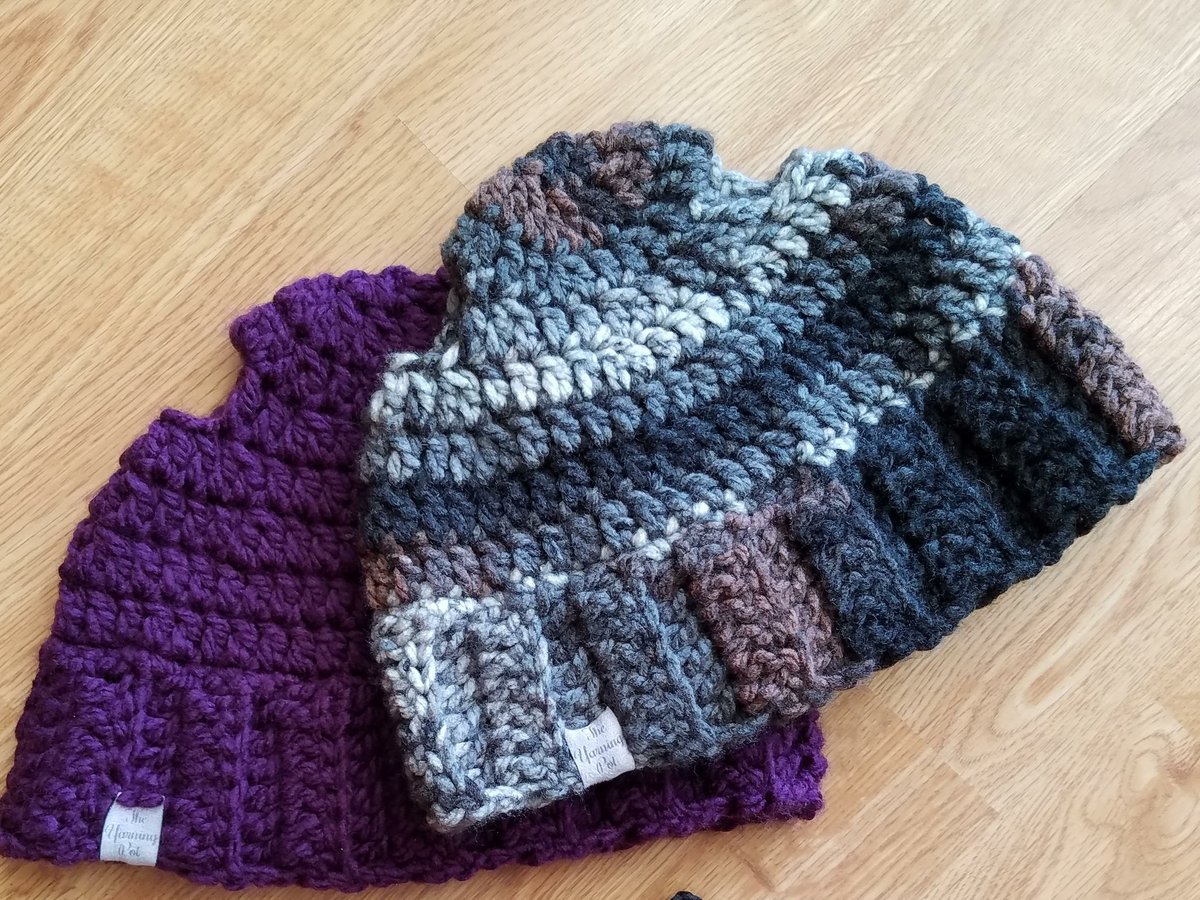 TheYarningPot's tweet photo. The cold season is picking up and the hot item at The Yarning Pot is the pigtail hat! Get yours ordered! https://t.co/WiFKJssv7J #etsy #accessories #hat #messybunhat #crochethat #warmbeaniehat #bunhat #wintercap #pacificnw #winter #beanie #handmade #pnw #portland https://t.co/TdAT5Sow7L