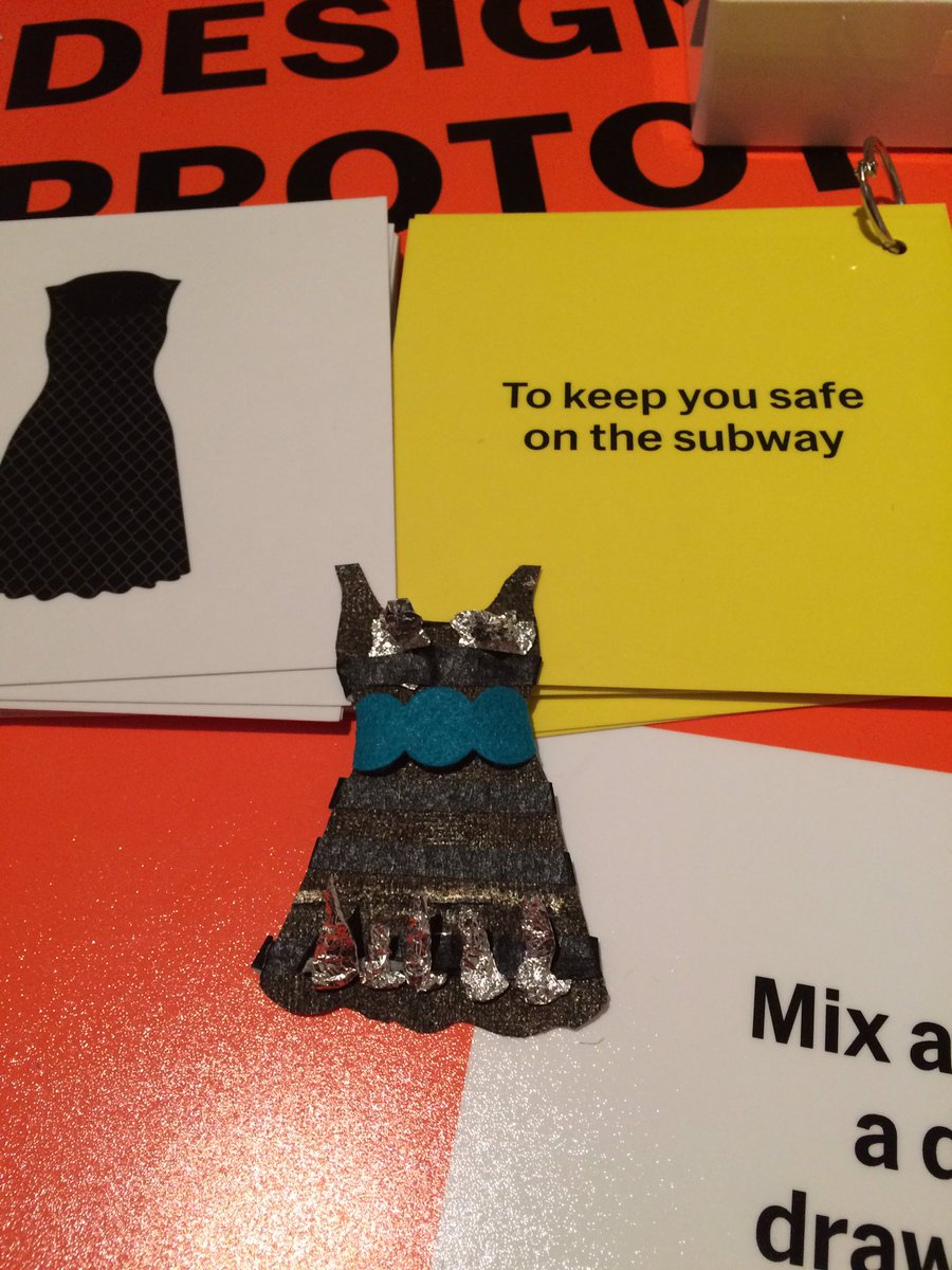 MillennialMoody's tweet photo. @MoMAmakers "a dress to keep you safe ok the subway." #momamakers #nyc #moma https://t.co/r6eTsj9B7k