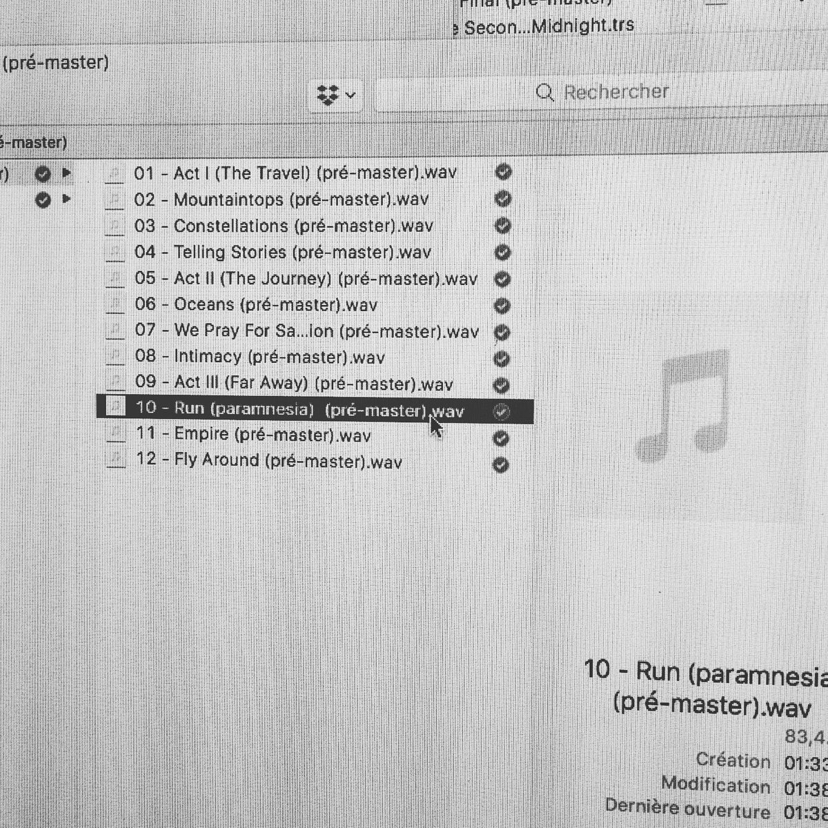 Le mixage de notre nouvel album est terminé 😁 Prochaine étape -> Mastering!