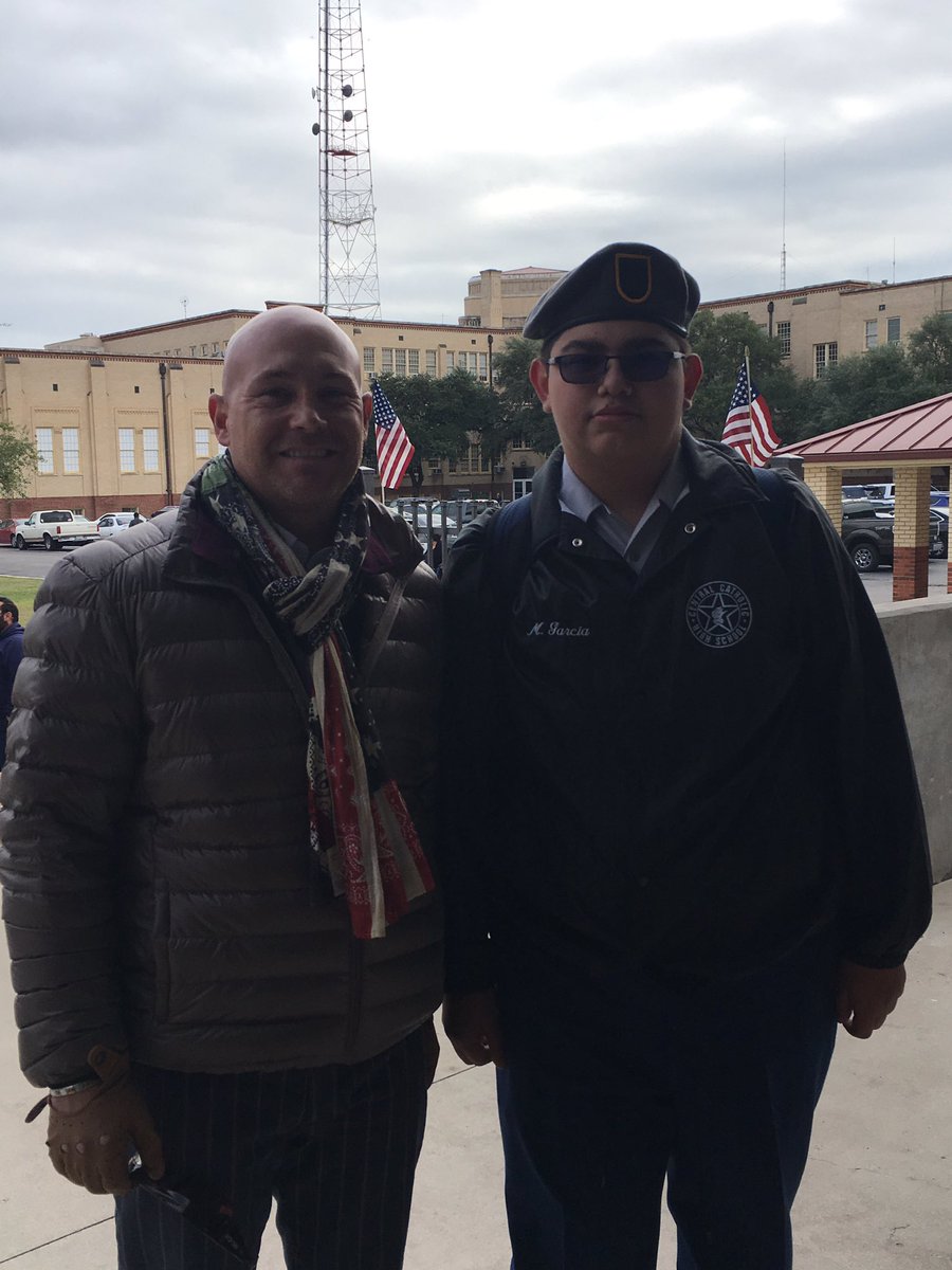 BEAT_LLC's tweet photo. B.E.A.T. LLC's Donald DeMark attending the Central Catholic's Veteran's Day ceremony. https://t.co/CIUdO7UxxK