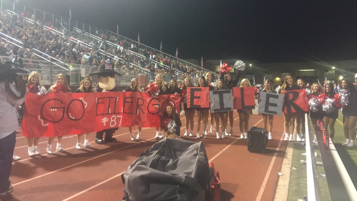 MarcusHSCheer's tweet photo. Marcus Cheer supports our HERO  Eiler Buck! #marauderstrong @Marcus_HS @MarcusFootball https://t.co/rx5QN50al0