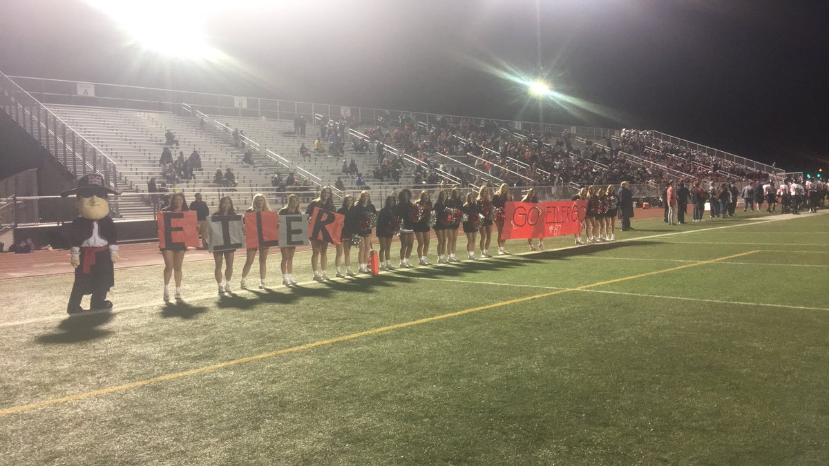 MarcusHSCheer's tweet photo. Marcus Cheer supports our HERO  Eiler Buck! #marauderstrong @Marcus_HS @MarcusFootball https://t.co/rx5QN50al0