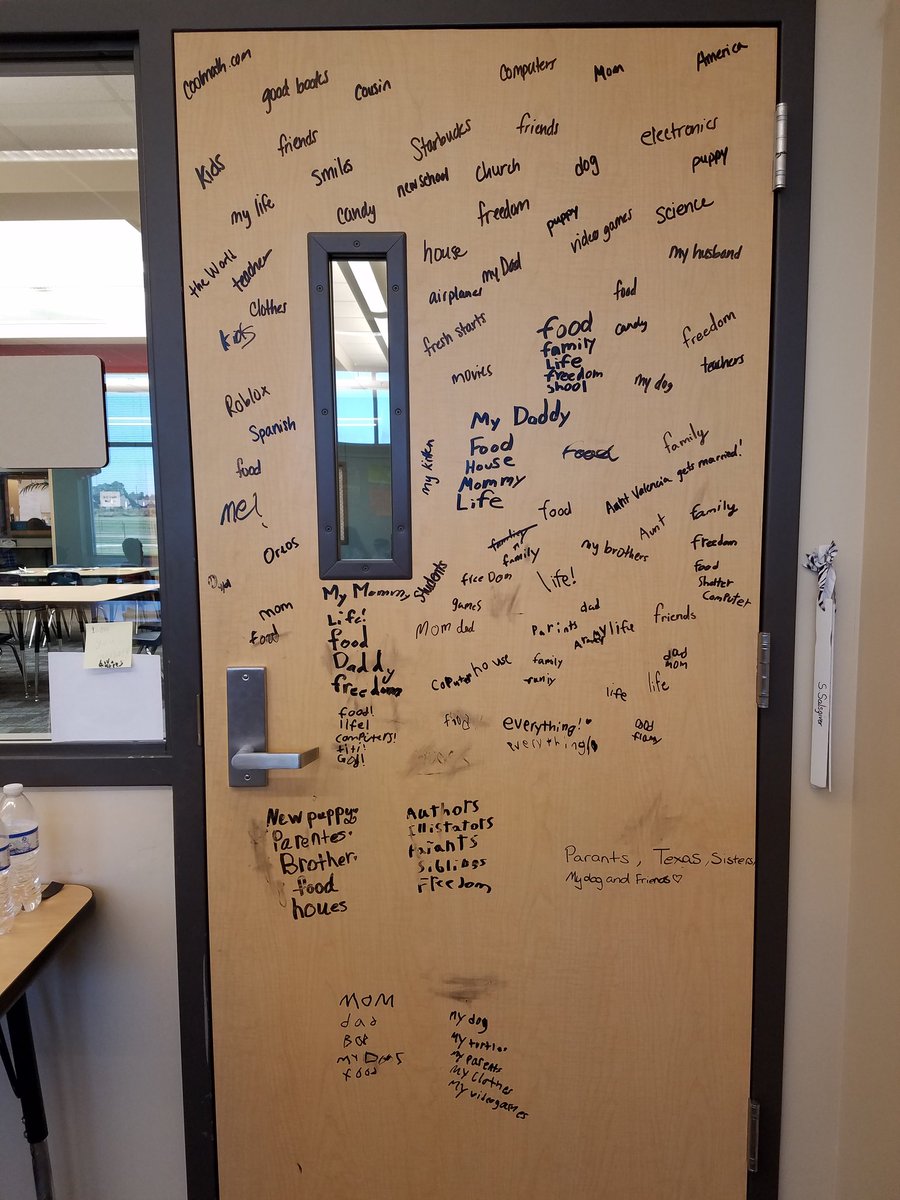 MrsSalsgiver's tweet photo. Each day of November, we are writing 1 thing we are thankful for.  Needless to say, we are blessed! @ZwinkKISD #ZWAG #Promise2Purpose https://t.co/dPyALlHEm1