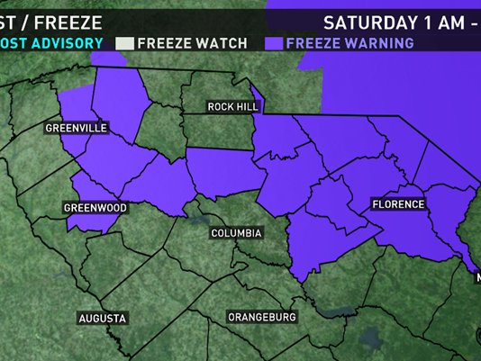 Freeze warning issued for part of the Midlands on.wltx.com/2iO8ols