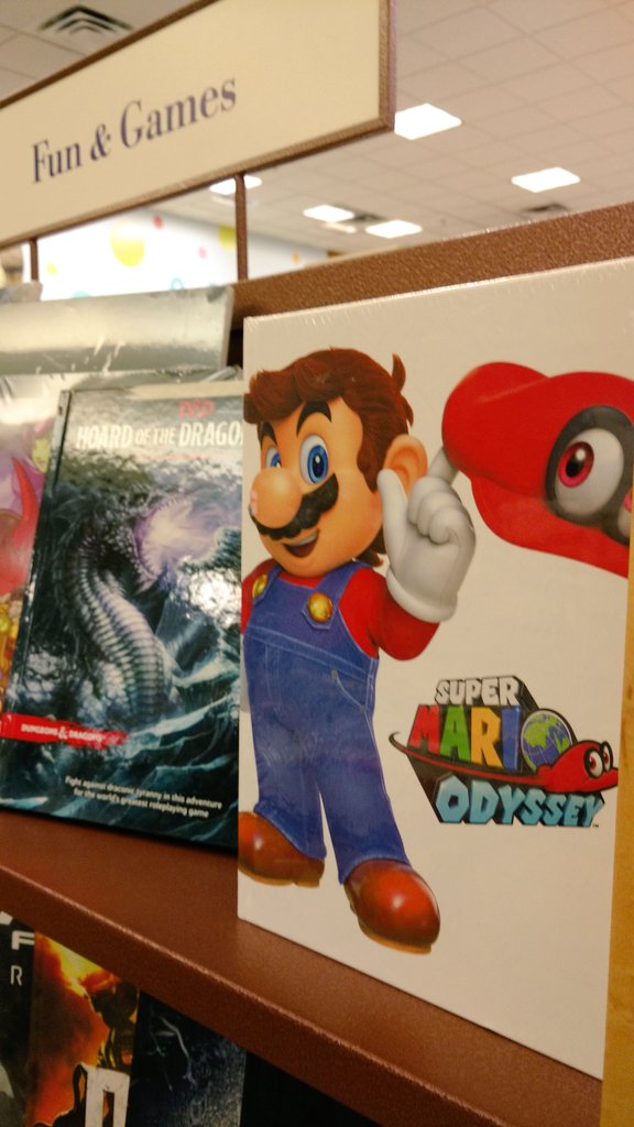 ChaptersCrowft's tweet photo. Excited for #SuperMarioOdyssey ? We are too! Come by and grab a copy of the companion book. Or order online and get free shipping to the store! #yyc #FridayReads #getcaughtreading #chapters #crowfoot https://t.co/vycUIbyPx1