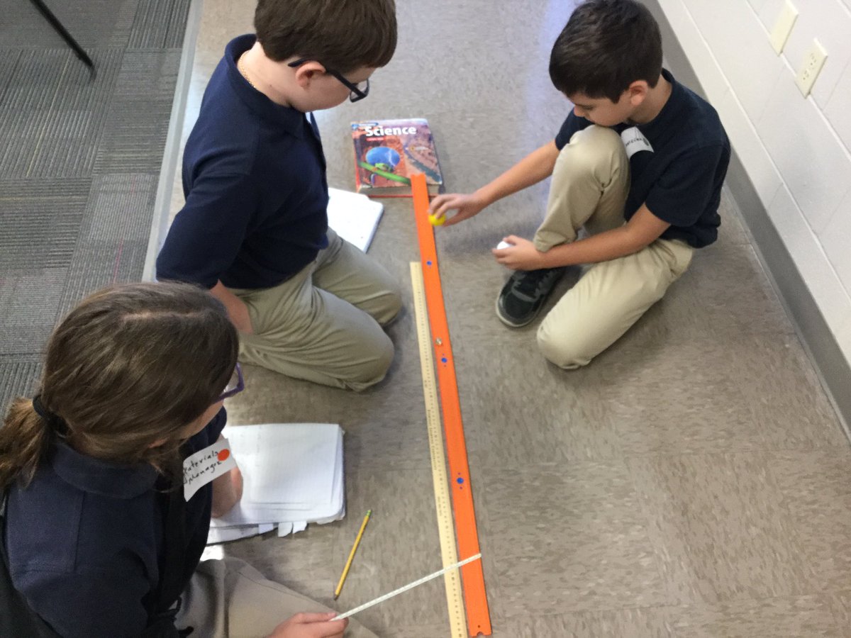 bsbsack's tweet photo. @SchoolABVM 6th Grade force/mass/acceleration lab. That's how we roll. #dogrcathed #ABVMScience https://t.co/j8otsvwm7M