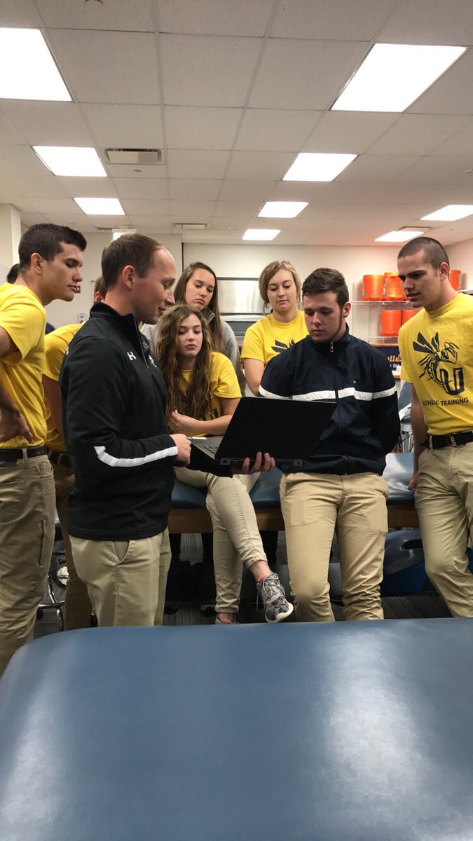 ChristiJax's tweet photo. @KurtBeachy teaching the freshman about the ACL #CUATSO https://t.co/YMsyJumRWv