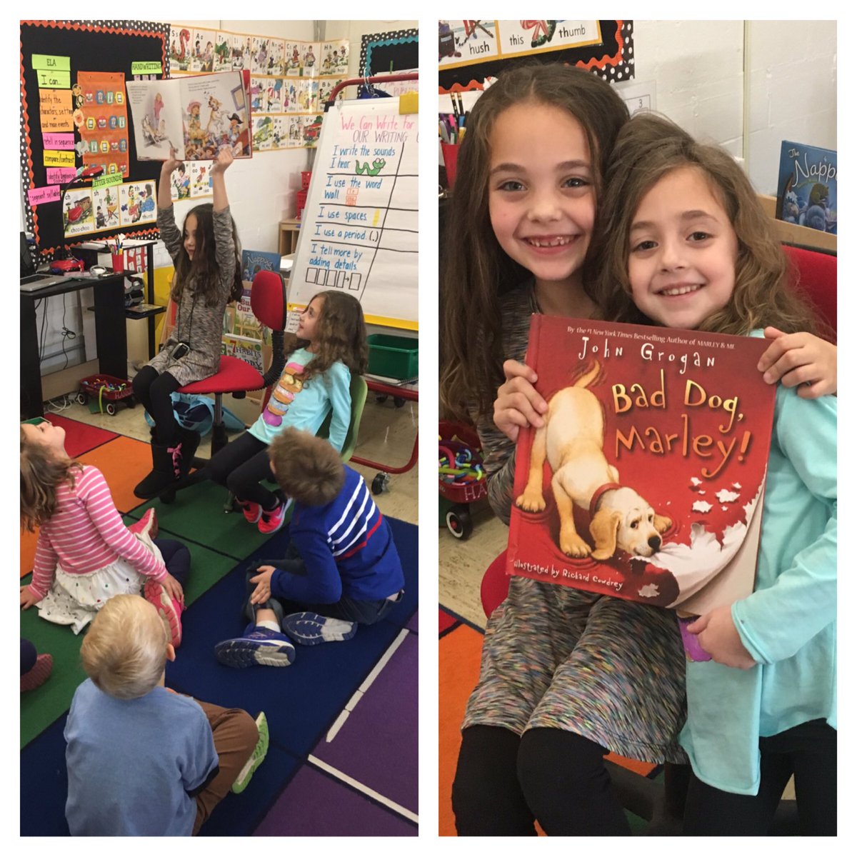 When your big sister comes to read to your class, you are euphoric!  Such a special day! #kip109 #engage109 <a href="/ccarr_room12/">Carolynn Carr</a>