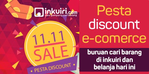 Buruan Gaess Cari Barang dan Belanja Online di inkuiri.com
Hari ini Banyak Diskon , Promo dan Cashback dari toko-toko online gaes Bisa nego pula buruan!!! #diskon #SebelasSebelas #inkuiri
Klik :  inkuiri.com