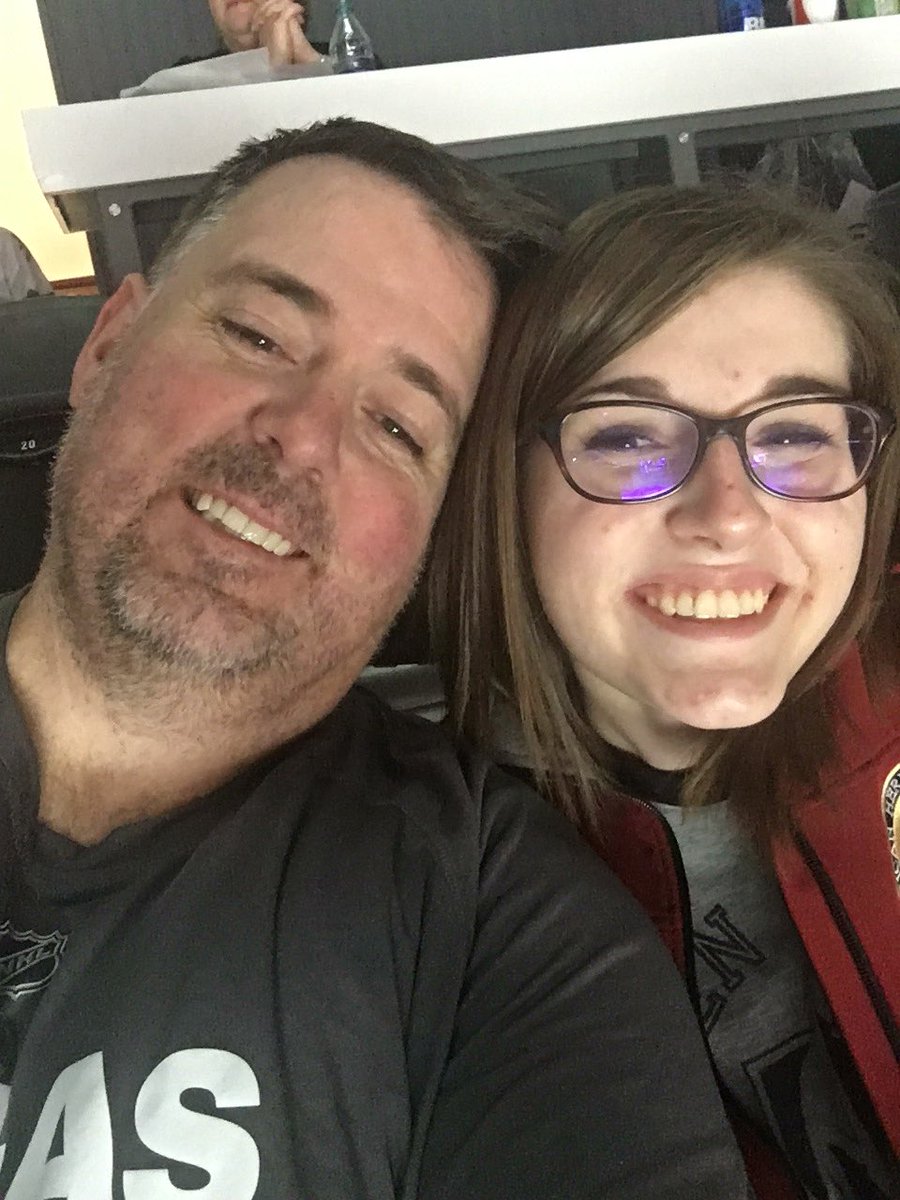 doofiedaddy's tweet photo. @GoldenKnights 
Daddy Daughter Date Night.  Thanks for making the Golden Knights our hockey team!!
#GoKnightsGo #VegasStrong #VegasBorn https://t.co/VxCGwgfBPh