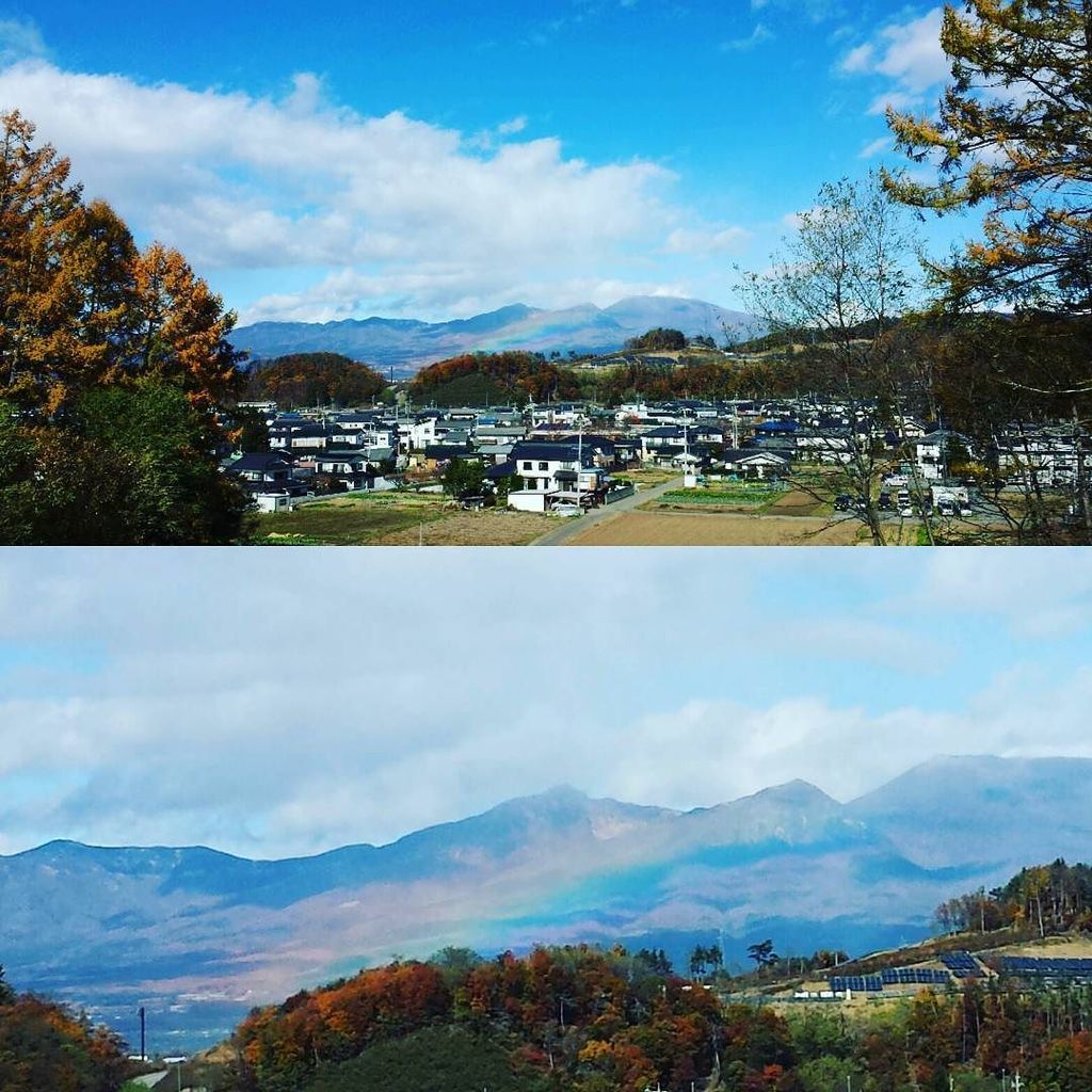 take4_it's tweet photo. よく見たら浅間山の低い位置に虹が🌈これは珍しい❗
何かいいことあるかも…😍 #浅間山
#虹
#rainbow

#ラーメン #カップラーメン #ゴルフ #かけすぎ部 #ギター #激辛 #通訳案内士 #英語 #蒙古タンメン #麻雀… https://t.co/vYaZePG7Se https://t.co/9tSCmPtHrY