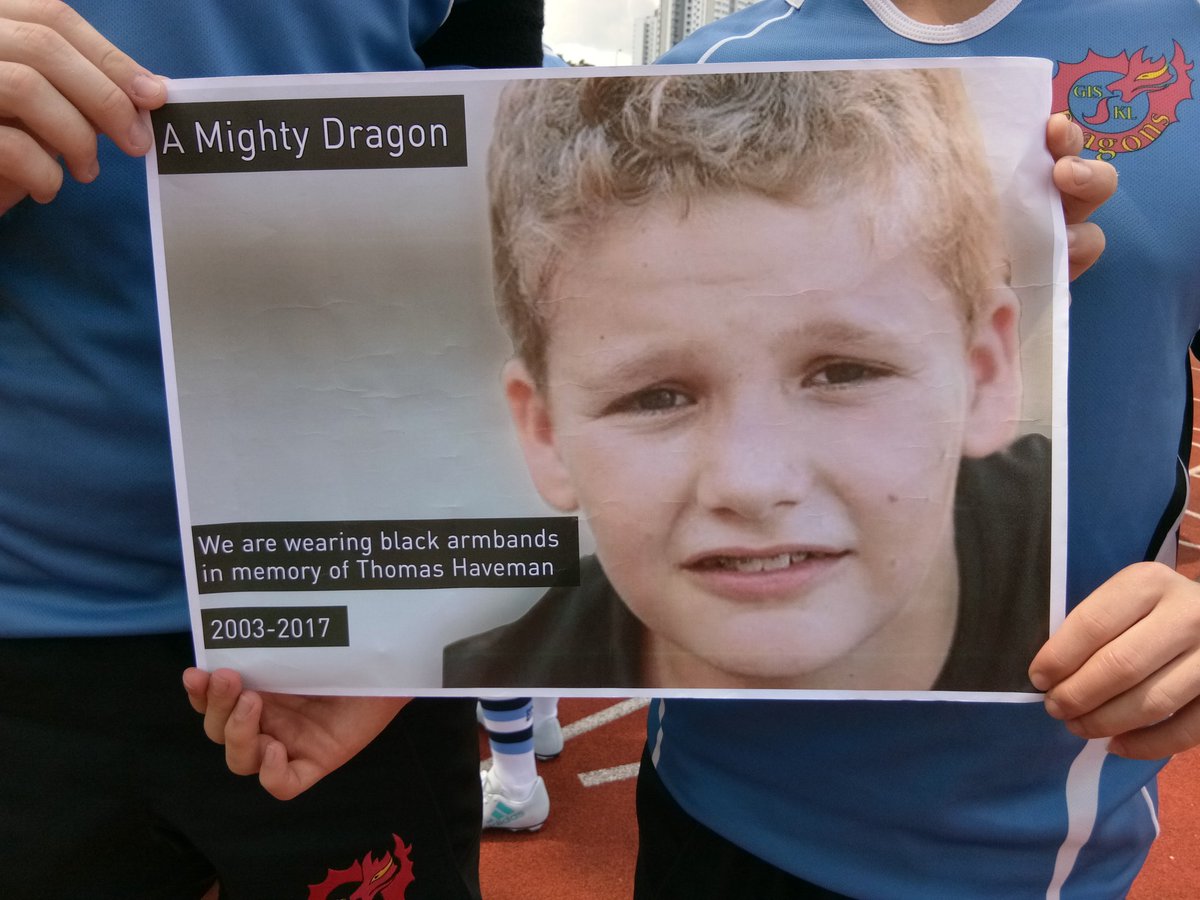 In memory of a mighty dragon. Gone but never forgotten. We are wearing black armbands in memory of Thomas Haveman. #GISDragons #alwaysrememberyourfriends
