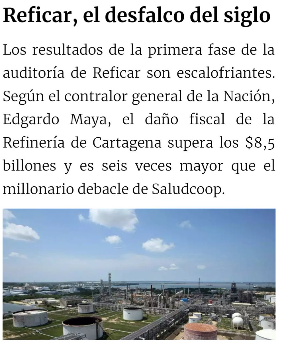 TCaribeVeeduria's tweet photo. @fcarrilloflorez @PGN_COL Vamos @fcarrilloflorez siga por esa ruta por que #SerCorruptoNoAguanta y mucho ojo con @Reficar, ese pequeño elefante de U$ 7.000MM NO pudo pasar y #Cabrales con sus #Secuases NO verlo. @CGR_Colombia @FiscaliaCol  #ElDesfalcoDelSiglo https://t.co/K0P9XwZswh