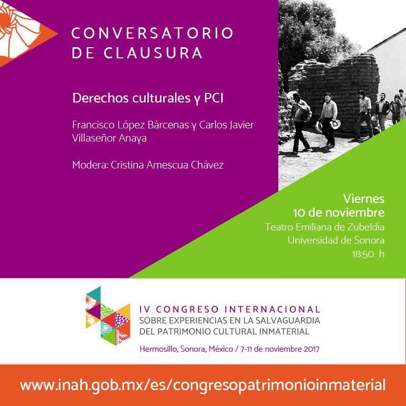 ErikaTamaura's tweet photo. Felicidades a todo el equipo de organización del #CIESPCI 

IV CONGRESO INTERNACIONAL SOBRE EXPERIENCIAS EN LA SALVAGUARDIA DEL PATRIMONIO CULTURAL INMATERIAL
HERMOSILLO, SONORA, MÉXICO. 
Universidad de Sonora. 

#ElPatrimonioSeProtege
Fotos: @ISCsonora https://t.co/AonMme6GBM